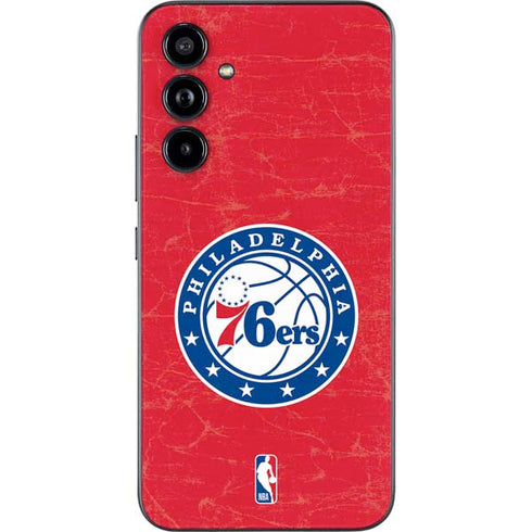 NBA Philadelphia 76ers Distressed Galaxy A54 5G Skin